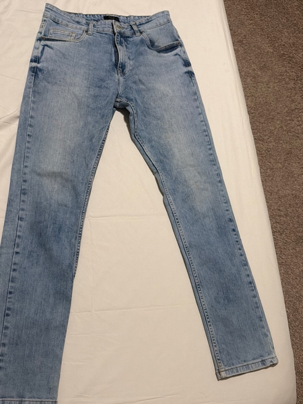 Slim Fit Men's Jeans in Light Blue Denim